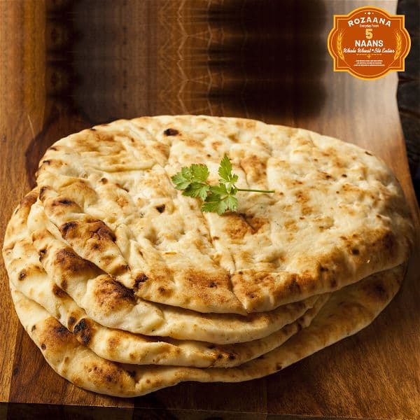 Fresh Whole Wheat Naan (5 Pieces)